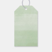 Étiquettes-cadeau Première communion baptême or vert verdure en fave (Dos)