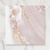 Étiquettes Cadeau première communion de marbre rose (Dos)