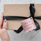 Étiquettes Cadeau Première communion parties scintillant rose merci