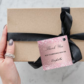 Étiquettes Cadeau Première communion rose parties scintillant merci