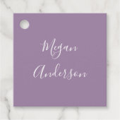 Étiquettes Cadeau Première Communion, Succulents pourpres Favoriser  (Devant)