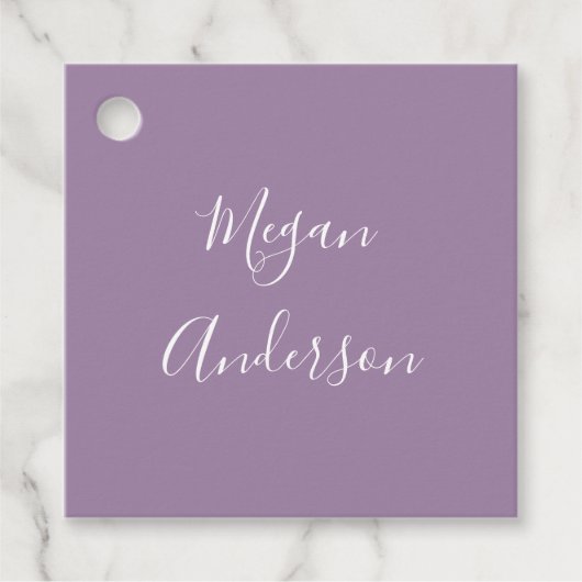 Étiquettes Cadeau Première Communion, Succulents pourpres Favoriser  (Devant)