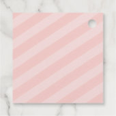 Étiquettes Cadeau Première fête d'anniversaire rose et or (Dos)