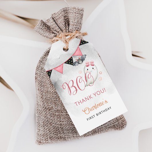 Étiquettes-cadeau Première Fille éffrayante d'anniversaire Favor