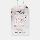 Étiquettes-cadeau Première Fille éffrayante d'anniversaire Favor (Devant)