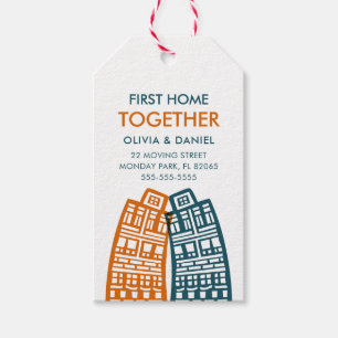 Étiquettes-cadeau Première maison ensemble nouvelle carte d'adresse