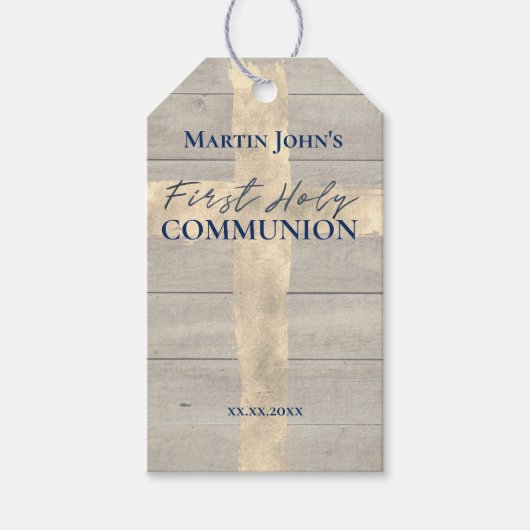 Étiquettes-cadeau Première sainte communion (Devant)