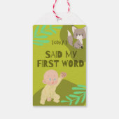 Étiquettes-cadeau Premiers mots de bébé  (Dos)