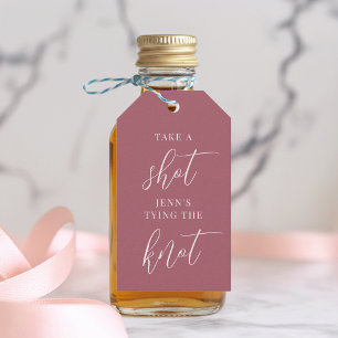 Étiquettes-cadeau Prendre un Shot, Elle Attache le Nœud Enterrement