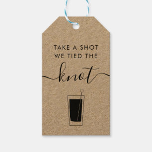 Étiquettes-cadeau Prenez une balle Nous avons lié le noeud Mariage H