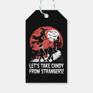 Étiquettes-cadeau Prenons des bonbons aux inconnus Funny Halloween