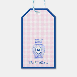 Étiquettes-cadeau Preppy Grandmillennial Personnalisé Ginger Jar