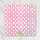 Étiquettes Cadeau Preppy Palm Beach Monogram Crest (Dos)