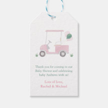 Preppy Pink Golf Panier Bébé Fille Douche Favorise