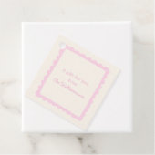 Étiquettes Cadeau Preppy Pink Whimsical Border Custom Gift From (En situation)