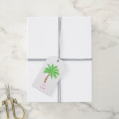 Étiquettes-cadeau Preppy Tropical Palm Tree Custom (Avec de la ficelle)