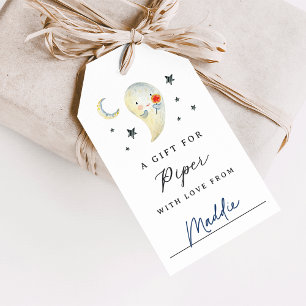 Étiquettes-cadeau Présentation de Baby Shower de fantôme d'Halloween
