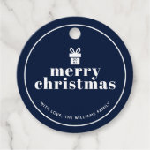 Étiquettes Cadeau Présenté Avec Une Bow Christmas Custom (Devant)