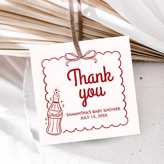 Étiquettes Cadeau Prête à éclater Fête bébé Soda