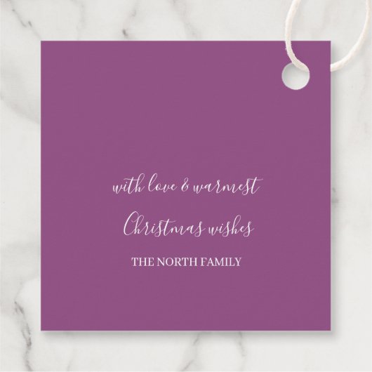 Étiquettes Cadeau Prettiest Snowflakes Motif Orchid rose ID846 (Dos)