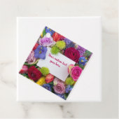 Étiquettes Cadeau Pretty Floral Framed Roses Text Box Custom (En situation)