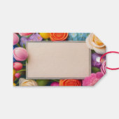 Étiquettes-cadeau Pretty Floral Framed Roses Tulips Hydrangea (Devant (Horizontal))