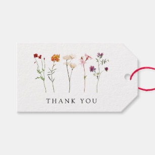 Étiquettes-cadeau Pride lesbienne Fleur sauvage minimale Mariage flo