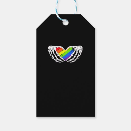 Étiquettes-cadeau Pride - Pride Skeleton mains avec coeur 2 Classic (Devant)