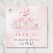 Étiquettes Cadeau Princess 4e Carré de fête d'anniversaire (Devant)