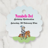 Étiquettes Cadeau Princess & Prince Fairytale Castle Cute Merci (Dos)