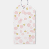 Étiquettes-cadeau Princesse Confetti Merci rose et or (Dos)