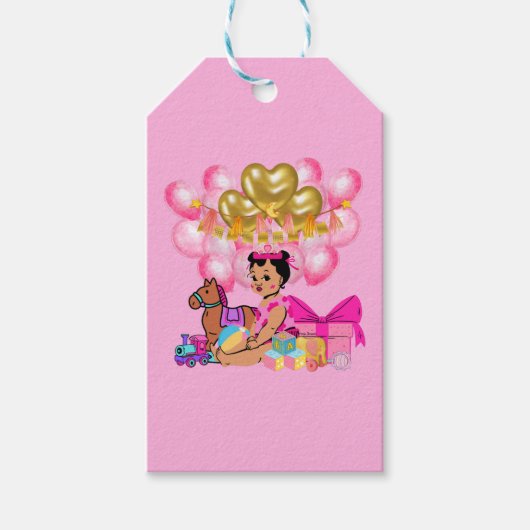 Étiquettes-cadeau Princesse en rose (Devant)