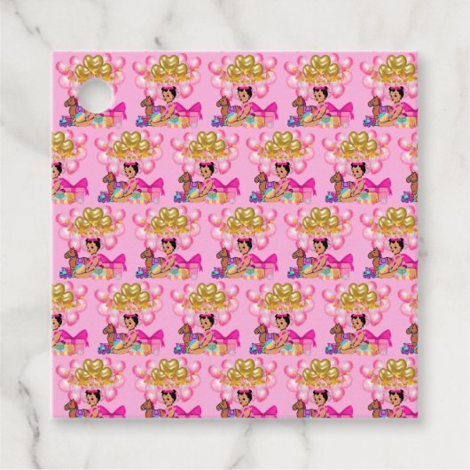 Étiquettes Cadeau Princesse en rose (Devant)