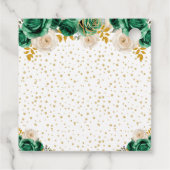 Étiquettes Cadeau Princesse Florale Verte Quinceañera (Dos)