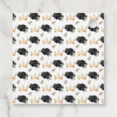 Étiquettes Cadeau Princesse noire Quinceañera Merci (Dos)