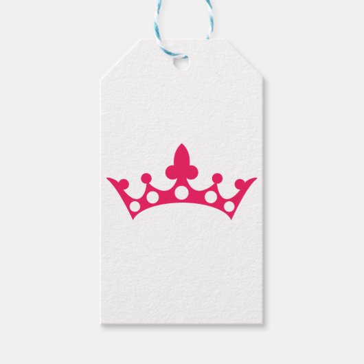 Étiquettes-cadeau Princesse Rose Tiara (Devant)