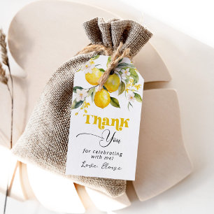 Étiquettes-cadeau Principal presser agrumes citron anniversaire merc