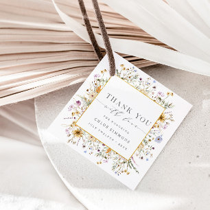 Étiquettes Cadeau Printemps Floral Baby in Bloom Baby shower Merci
