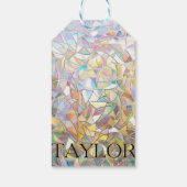 Étiquettes-cadeau Prismatic Stained Glass Effect - Rainbow Prismatic (Dos)