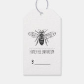 Étiquettes-cadeau Prix d'affaires du logo Bee Circle (Dos)