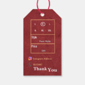 Étiquettes-cadeau Prix d'entreprise (Dos)