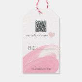 Étiquettes-cadeau Prix du nettoyant à base de cils de maquillage ros (Dos)