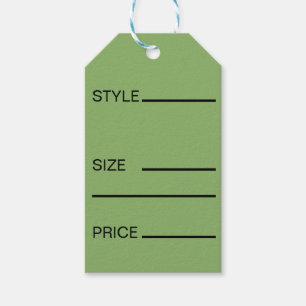 Étiquettes-cadeau Prix Style Taille Simple