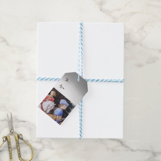 Étiquettes-cadeau Procession de Magus Melchior, Cheval, Chat sauvage (Avec de laficelle)