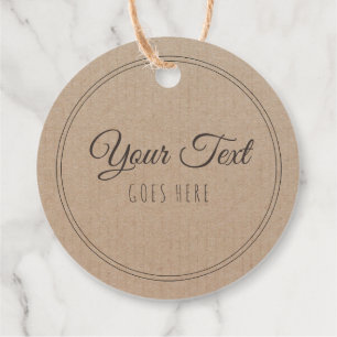 Étiquettes Cadeau Produit artisanal Vintage papier Kraft tendance si