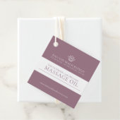 Étiquettes Cadeau Produit de beauté ingrédient rose foncé code barre (En situation)