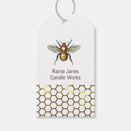 Étiquettes-cadeau Produit Kraft pour peigne d'abeille et de miel (Devant)