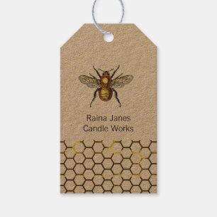Étiquettes-cadeau Produit Kraft pour peigne d'abeille et de miel