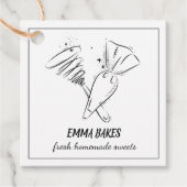 Étiquettes Cadeau Produits de boulangerie faits maison fabriqués ave (Devant)