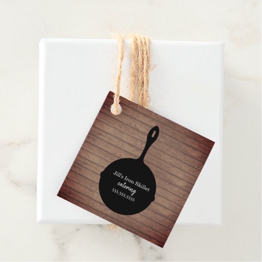 Étiquettes Cadeau Produits de restauration de poêles en fer (En situation)